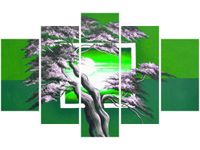 OBRAZ GREEN SUNSET NATURA