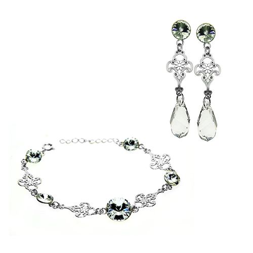 komplet srebro elementy Swarovski® na Arena.pl