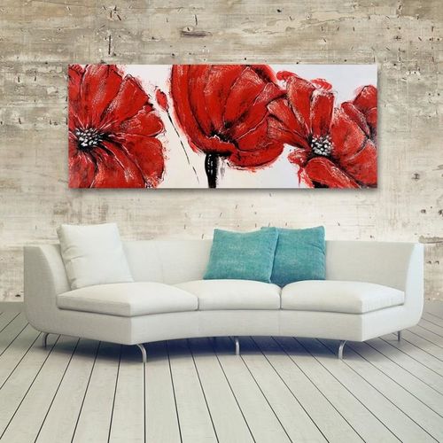 Deco Panel, Czerwone kwiaty – panorama 100x40 na Arena.pl