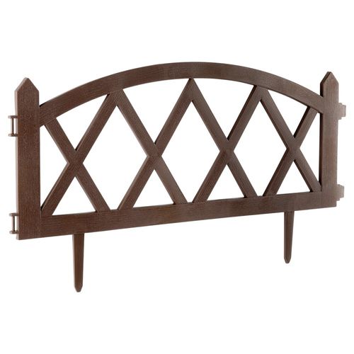 Płotek ogrodowy brązowy 57x25 cm 8 szt. na Arena.pl