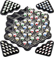 Gra Planszowa Trójkąty Logiczna Gra Strategiczna z Gumkami dla 2-4 Osób