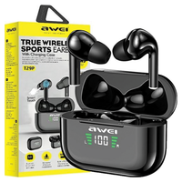 awei słuchawki bluetooth 5.1 t29p tws+ stacja dokująca czarny/black
