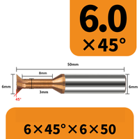 Frez 4-ostrzowy "jaskółczy ogon" dovetail VHM Rozmiar: 6×45°×50L