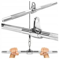 UCHWYT OBROTOWY DO WYCIĄGU ATLASU PROSTY DRĄŻEK 51cm GRYF NA BICEPS