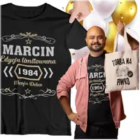 PREZENT NA URODZINY 16-99 KOSZULKA PERSONALIZOWANA MĘSKA PODAJ ROK +IMIĘ