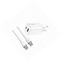 Szybka ładowarka GaN 45W 2 wejścia USB i USB-C z kablem do Xiaomi Mi 10T