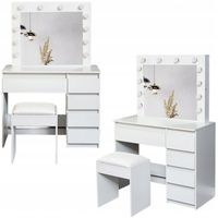 PROMOCJA MIKOŁAJKOWA TOALETKA KOSMETYCZNA z OŚWIETLENIEM LUSTREM