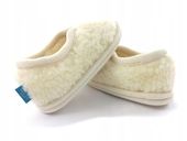 Pantofle ciapy wełniane MERYNOS R 39 Kapcie Ecru
