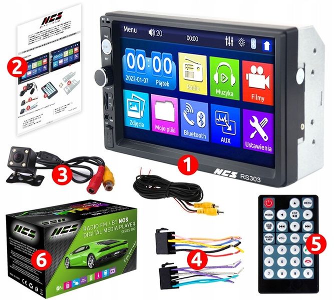 RADIO 2DIN EKRAN 7 USB SAMOCHODOWE SD MP3 + KAMERA zdjęcie 16