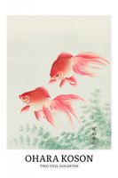 Plakat 20x30cm Two Veil Goldfish, Koson Vintage do Salonu
