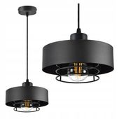 LAMPA WISZĄCA SUFITOWA ŻYRANDOL Czarna Loft Edison