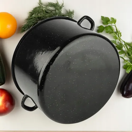 GARNEK EMALIOWANY POWIDLAK Z SITKIEM 15 L DO GOTOWANIA POTRAW PRZETWORÓW na Arena.pl