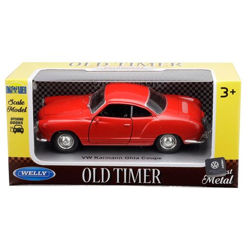 Model 1:34, VW Karmann Ghia Coupe, czerwony na Arena.pl