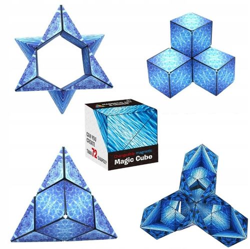 FIDGET CUBE ANTYSTRESOWA KOSTKA MAGNETYCZNA NIEBIESKA PUZZLE MAGIC CUBE na Arena.pl