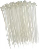 Opaski zaciskowe do zawieszek serwisowych 100 szt. BIAŁE 2,5x100mm