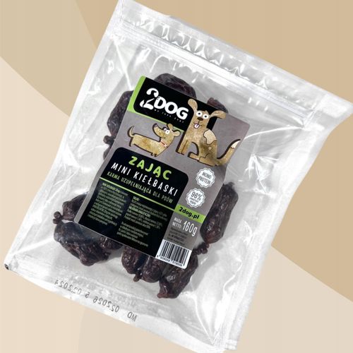 2Dog Mini Kiełbaski ZAJĄC 160 g na Arena.pl
