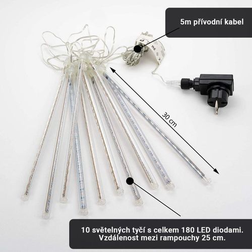 Lampki choinkowe z efektem wodospadu - zimna biel na Arena.pl