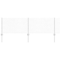 Ogrodzenie z słupkami Srebrny 0.6 x 10 m Stal