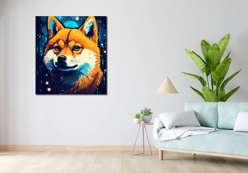 Obraz 90x100cm Lisek w Kosmosie na Arena.pl