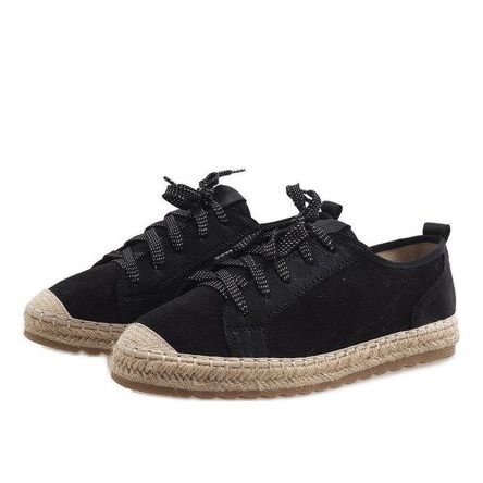 Czarne espadryle sznurowane BB02P r.36 na Arena.pl