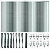 Ogrodzenie z słupkami Zielony 1 x 100 m Stal pokryta PCV