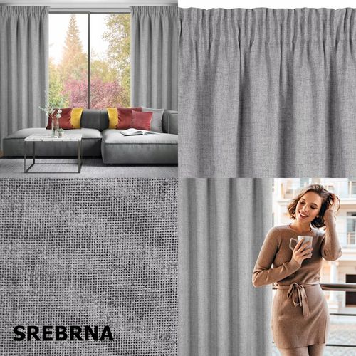 ZASŁONA GOTOWA JULA2 TAŚMA 140 X 270 CM LEN BEŻOWY STYL EKO RÓŻNE KOLORY na Arena.pl