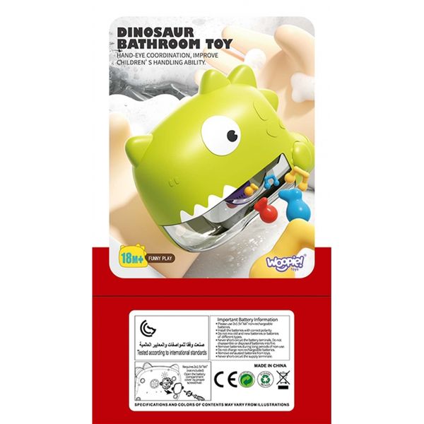WOOPIE Zabawka do Kąpieli Dinozaur do Robienia Piany Pomarańczowy zdjęcie 14