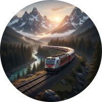 Opłatek na tort Urodziny Ciuchcia Pociąg Lokomotywa Tekst Gratis Gruby 20cm