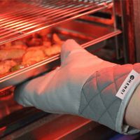 Rękawice Kuchenne ochronne z włókna szklanego HENDI 2 szt Grube Rozm L 36cm