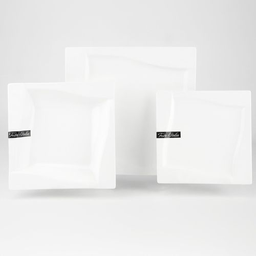 SERWIS OBIADOWY VIVA 18 EL DLA 6 OSÓB KWADRATOWY KPL TALERZY PORCELANOWYCH na Arena.pl