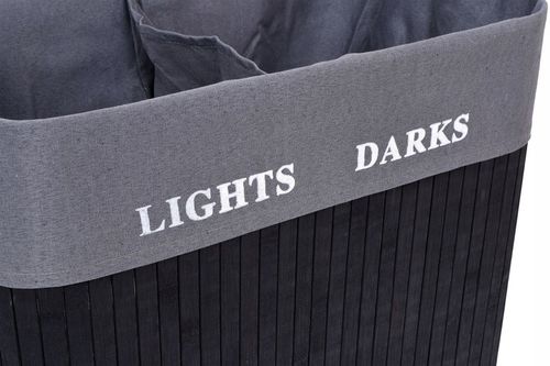 KOSZ NA PRANIE BIELIZNĘ Z BAMBUSA POJEMNIK DO SEGREGACJI KOLORÓW LOFT 100L na Arena.pl