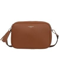 FLORA&CO torebka damska skórzana eko listonoszka z paskiem V572 camel