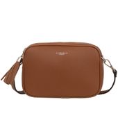 FLORA&CO torebka damska skórzana eko listonoszka z paskiem V572 camel