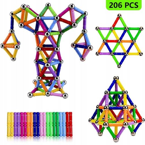 Klocki Magnetyczne Neocube Kulki Konstrukcyjne mega zestaw XXXL 206 el na Arena.pl