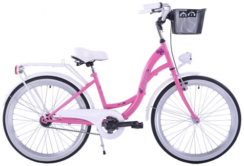 Rower Kozbike Junior 24 różowo-biały na Arena.pl
