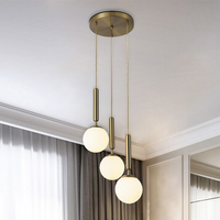 Wisząca LAMPA modernistyczna DIVINA 5353 Rabalux szklana OPRAWA kaskada ZWIS kule balls złote białe