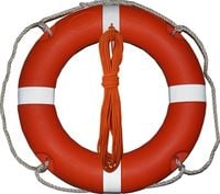 zestaw KOŁO RATUNKOWE 58cm 1,5kg + LINA 30m/8mm