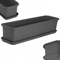 KADAX Doniczka Skrzynka Balkonowa 60cm Z Podstawką