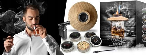 Zestaw do Wędzenia Whisky Smoker Gadżet Prezent dla Chłopaka Mężczyzny 8w1 na Arena.pl
