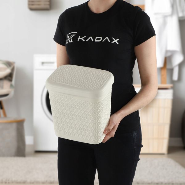 KADAX Pojemnik Na Proszek Do Prania 6L Detergenty Pudełko Biały zdjęcie 2