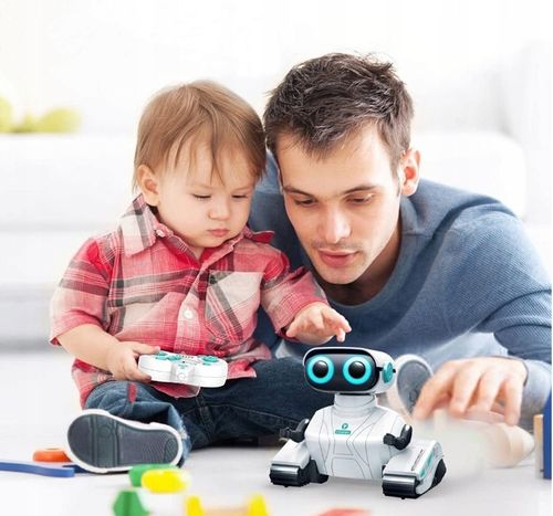 ROBOT INTERAKTYWNY ZDALNIE STEROWANY NA PILOT RC DLA DZIECI DŹWIĘK LED na Arena.pl