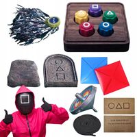 KOŚCI KOSTKI GONGGI GONGI koreańskiej gry GRA SQUID GAME ZESTAW DDAKJI GONG