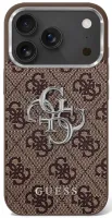 etui guess 4g big 4g classic logo na iphone 17 - brązowo-srebrne
