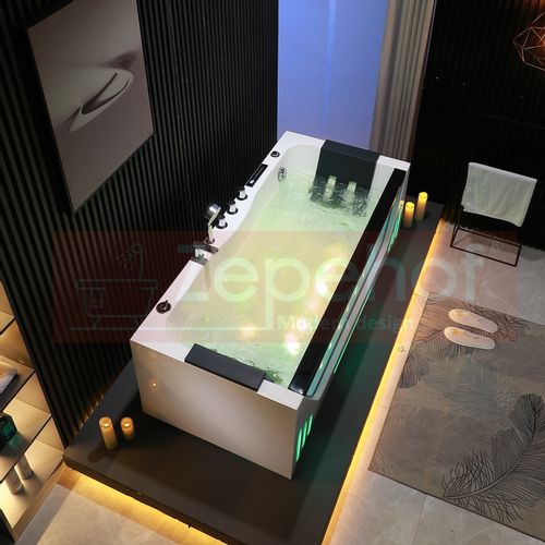 Wanna z hydromasażem EBX-7066 white prostokątna 170cmx78cmx61cm Wodosp na Arena.pl