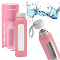 Wessper B1 motwacyjna butelka szklana 500ml z miarką na fitness