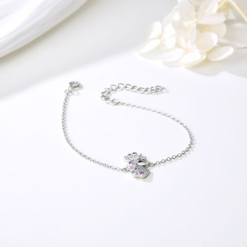 BRANSOLETKA SREBRNA DLA DZIEWCZYNKI JEDNOROŻEC CELEBRYTKA SREBRO PRÓBA 925 na Arena.pl