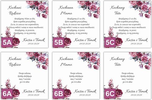 Podziękowania dla Rodziców Dziadków Chrzestnych ślub wesele ZŁOTE NAPISY 3D na Arena.pl