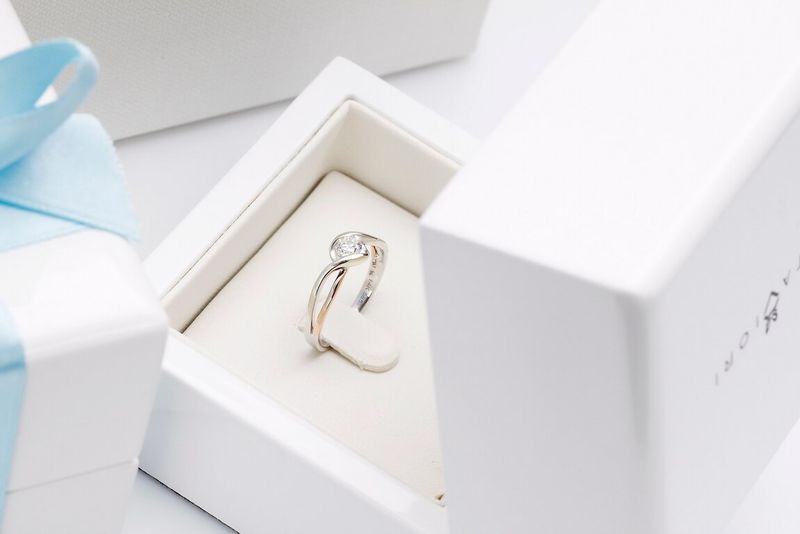 Emaga Złoty pierścionek PRD4357 - Diament zdjęcie 6