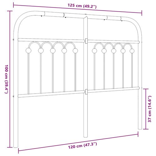 Metalowe wezgłowie, białe, 120 cm na Arena.pl