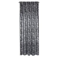 Zasłona zaciemniająca błyszcząca na taśmie ELISE140X270 czarna + srebrna